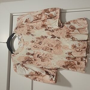 Express Floral Peplum Top Size Medium